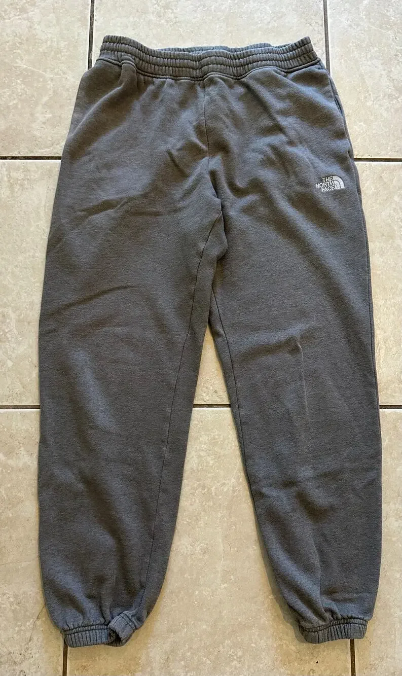 The North Face Men's Gray Sweatpants Joggers Elastic Waist Pockets Size Medium